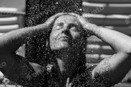 Preview: Shower. The Woman Is Taking A Shower Outside.