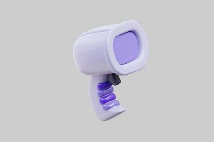 Preview: Cartoon retail barcode scanner