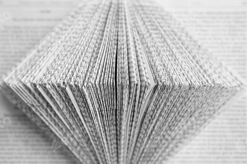 Preview: Letters on a blank folded paper. Culture background. Education