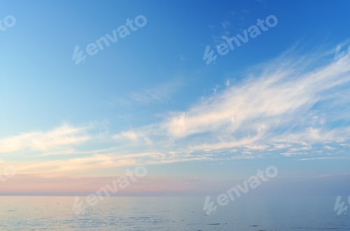 Preview: Sky background and sea sunset.