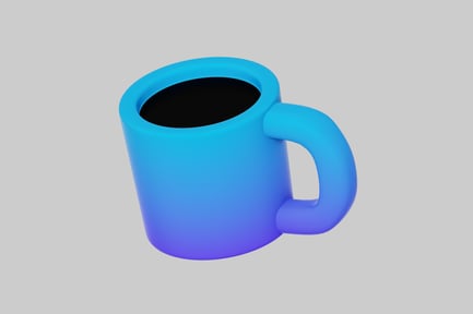Preview: Blue gradient coffee cup