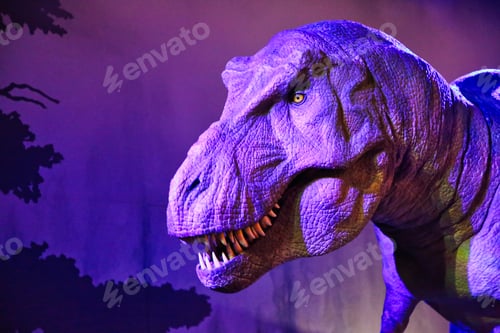 Preview: Dinosaur model in the Natural History Museum in London, United Kingdom