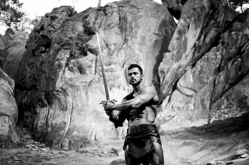 Preview: Forceful young warrior with a sword