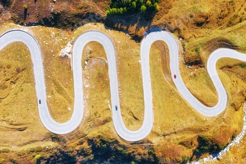 Preview: Aerial landscape. An aerial summer landscape in the Dolomite Alps, Italy.