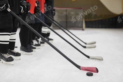 Preview: Hockey Team in Row Background