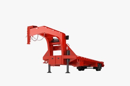 Preview: Red Gooseneck Trailer: Heavy Duty Vehicle Hauler