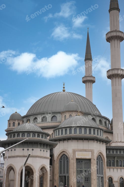 Preview: the dome of a mosque against blue sky in istanbul