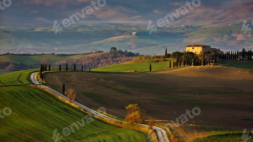Preview: Gorgeous hills of Tuscany, Italy during daylight