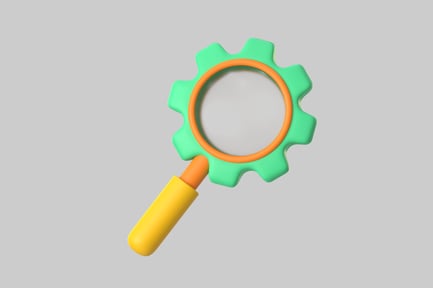 Preview: Magnifying glass with orange lens and yellow handle