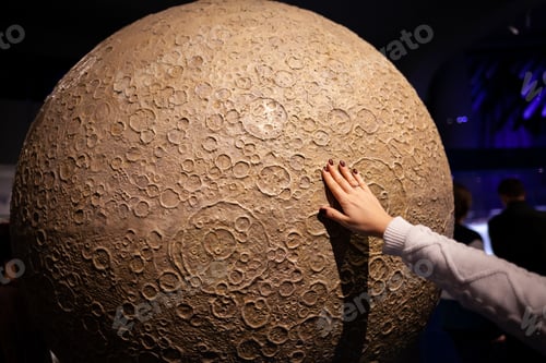 Preview: A mock-up of the Moon, the Earth's satellite. The Moscow Planetarium