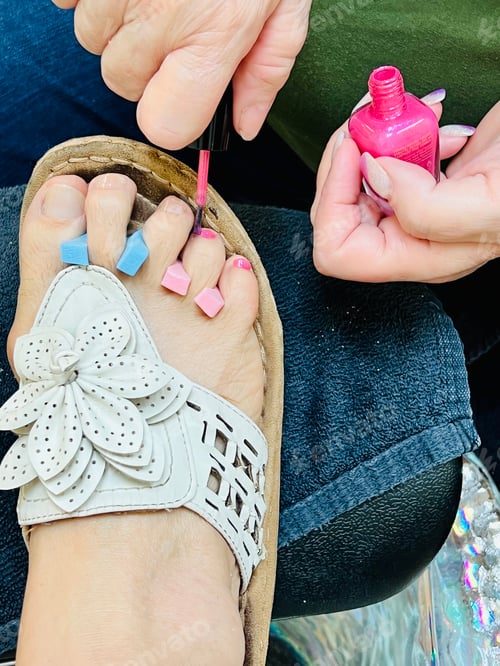 Preview: Getting a pedicure.
