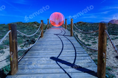 Preview: Abstract ball on footbridge between lands