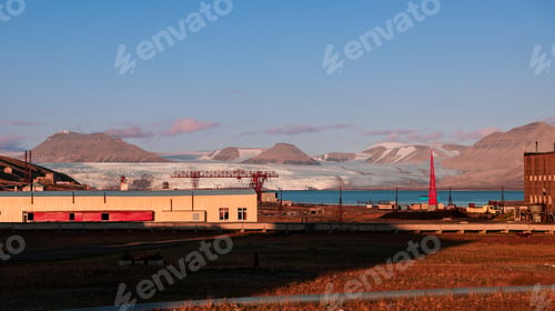 Preview: Pyramiden in Svalbard showcasing unique Arctic landscape and abandoned structures in daylight