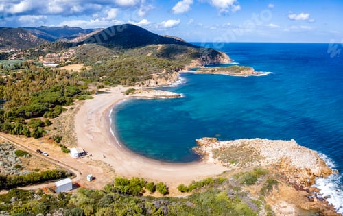 Preview: Su Portu Beach near Chia Tower in Sardinia island