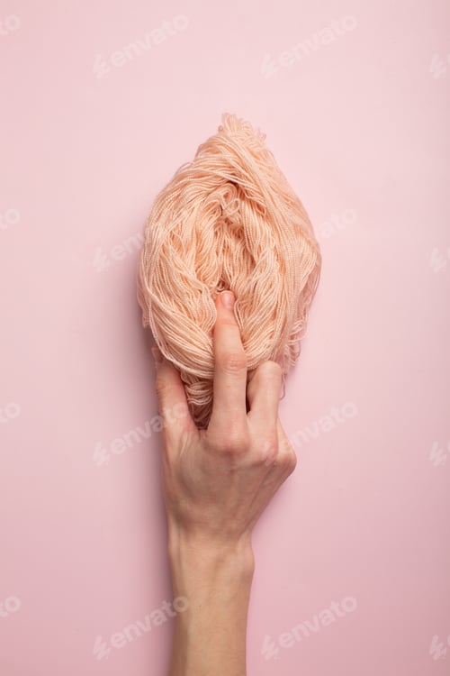 Preview: Vagina in the form of a flower with fingers. masturbation concept. Sex concept.