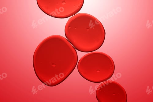 Preview: Red background wallpaper abstract oil bubble texture wallpaper