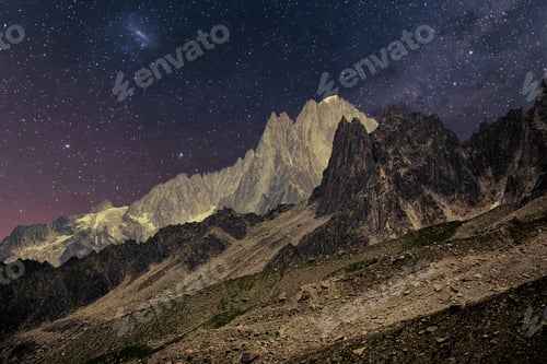 Preview: Night Landscape of mountains