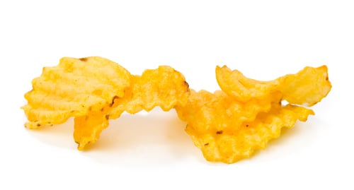 Preview: yellow potato chips isolated on white