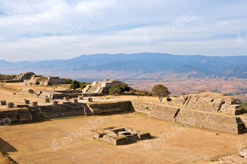 Preview: Ancient ruins on plateau Monte Alban in Mexico