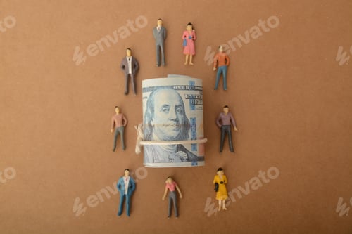 Preview: team of professionals, strategizing and financial opportunities,currency notes maximize wealth