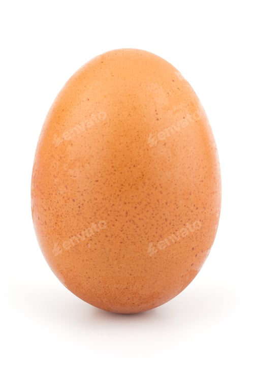 Preview: Chicken eggs closeup isolated on white background
