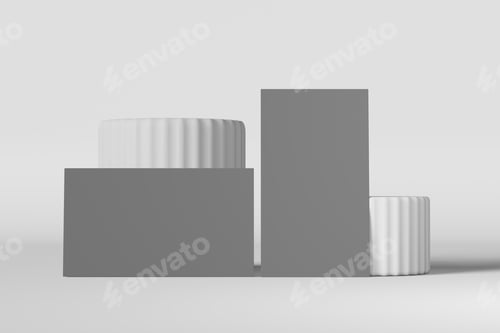 Preview: Blank business card mockup for branding identity design. Graphic designers portfolio presentation.