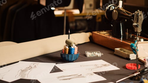 Preview: Modern clothes sketches on papers