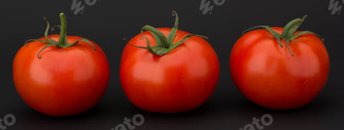 Preview: Tomato vegetables isolated on black background