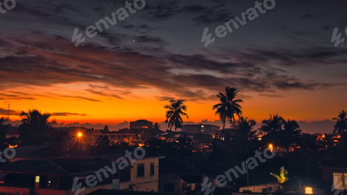 Preview: Residential buildings against scenic sunrise