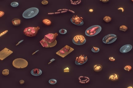 Preview: Food Set - Hand Painted Series