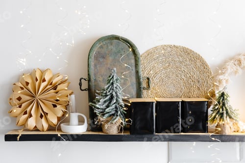 Preview: Scandinavian style Christmas decorations creating a festive mood
