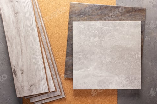 Preview: Laminate wood floor background texture. Grey wooden laminate