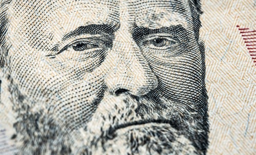 Preview: Portrait of Benjamin Franklin on one hundred dollars banknote
