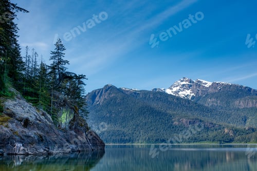 Preview: Scenic view of Buttle Lake in beautiful Strathcona Provincial Park on Vancouver Island, Canada BC