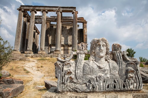 Preview: Aizonai antic city ruins with Zeus temple. Aizanoi ancient city in Cavdarhisar, Kutahya, Turkey.