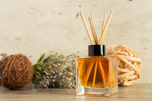 Preview: Scented home diffuser with fragrant oils and decorative natural elements