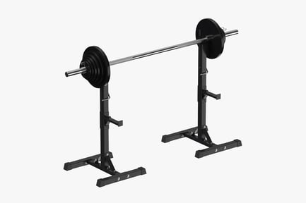 Preview: Barbell with Squat Rack: Adjustable Weightlifting Equipment