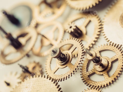 Preview: Gears and cogs clock