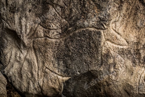 Preview: Fragment of petroglyph in Gobustan,