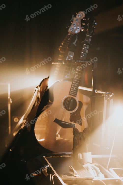 Preview: Guitar backstage at a concert
