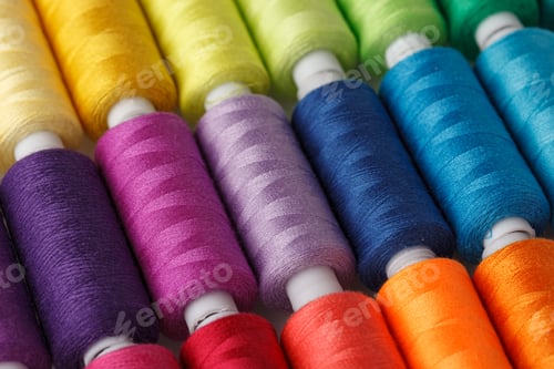 Preview: Set of colorful spools of thread
