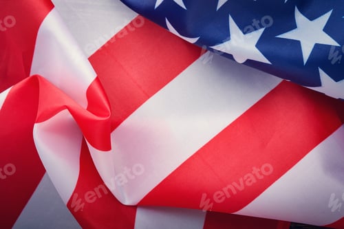 Preview: Red, White, and Blue American Flag Close-up