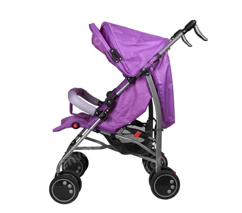 Preview: Purple Baby Stroller Isolated on White Background