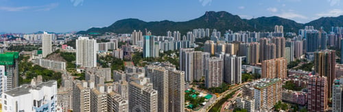 Preview: Wong Tai Sin, Hong Kong 12 May 2019: Aerial view of Hong Kong city