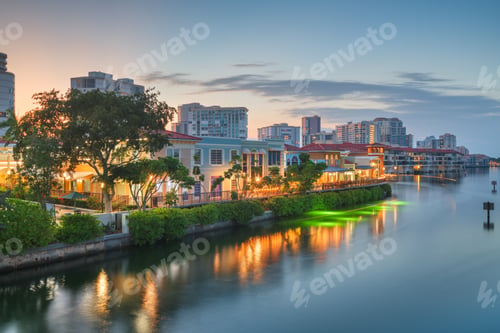 Preview: Naples, Florida, USA Town Skyline on the Water
