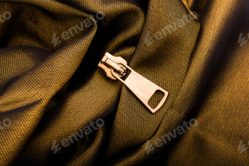 Preview: Closeup shot of the zipper of a cloth