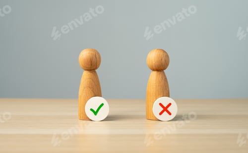 Preview: Acceptance and rejection of candidates. Hiring. Recruiting. Concept of candidate selection.
