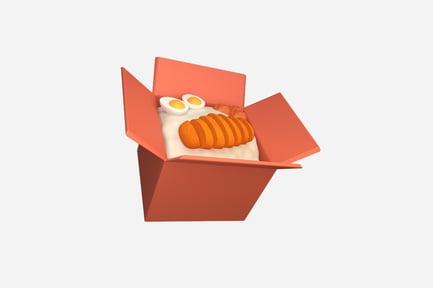 Preview: Rice Box 3D Illustration