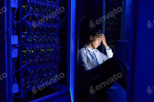 Preview: Network Engineer Working at Night