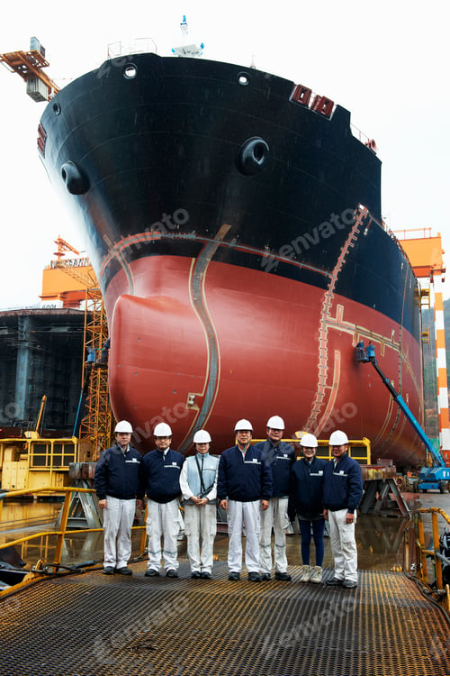 Preview: Portrait of workers at shipyard, GoSeong-gun, South Korea